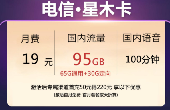 什么樣的手機卡流量多月租低便宜還靠譜？【電信木星卡】月租僅需19元流量+語音全國通用